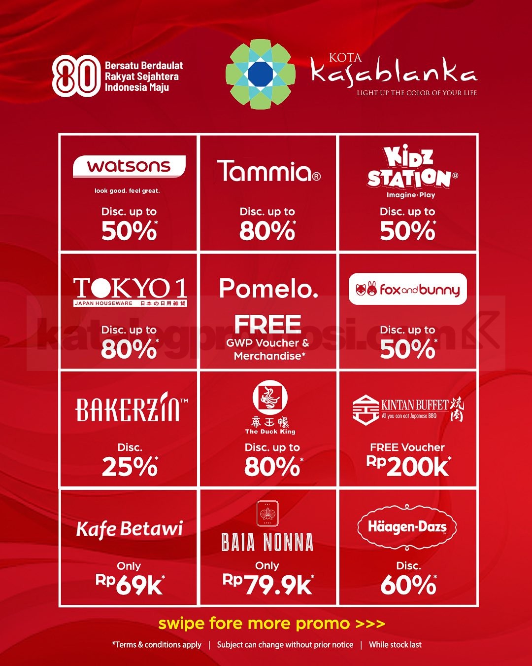 Promo Kota Kasablanka Indonesia Shopping Festival Diskon hingga 80%