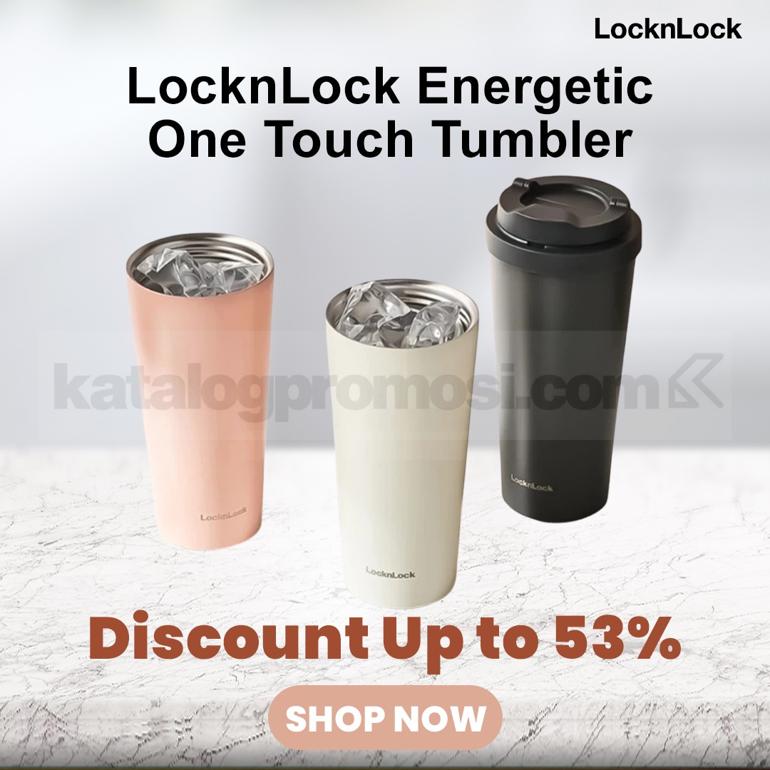 Promo LocknLock Energetic One Touch Tumbler di Blibli Diskon hingga 53%