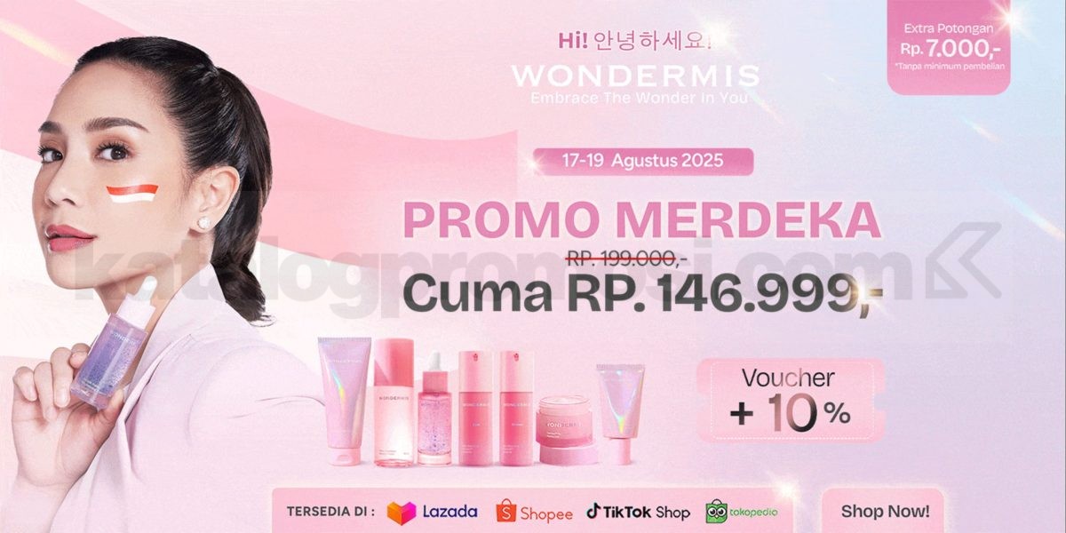 Promo Merdeka Wondermis Harga Diskon + Ekstra Voucher 10%. 