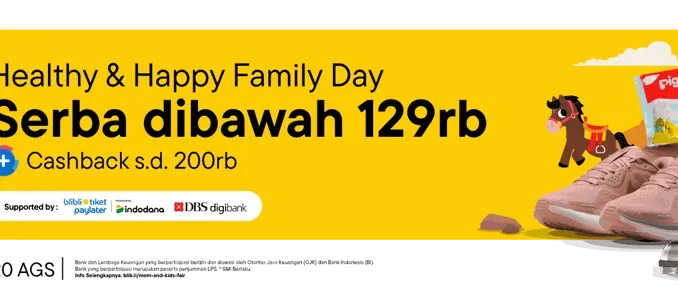 Promo Mom & Kids Fair Blibli Serba di Bawah 129K + Cashback 200K