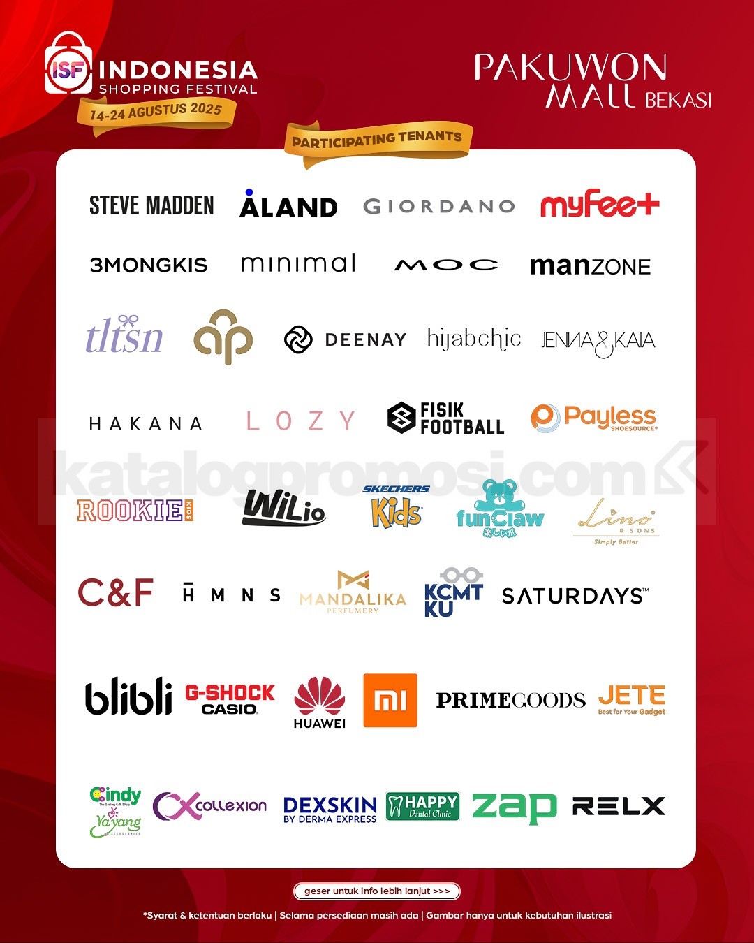 Promo Pakuwon Mall Bekasi Indonesia Shopping Festival Diskon hingga 80%