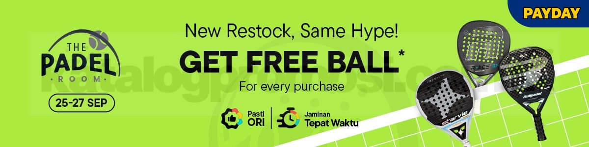 Promo Raket Padel Favorit di Blibli FREE BALL setiap Pembelian!