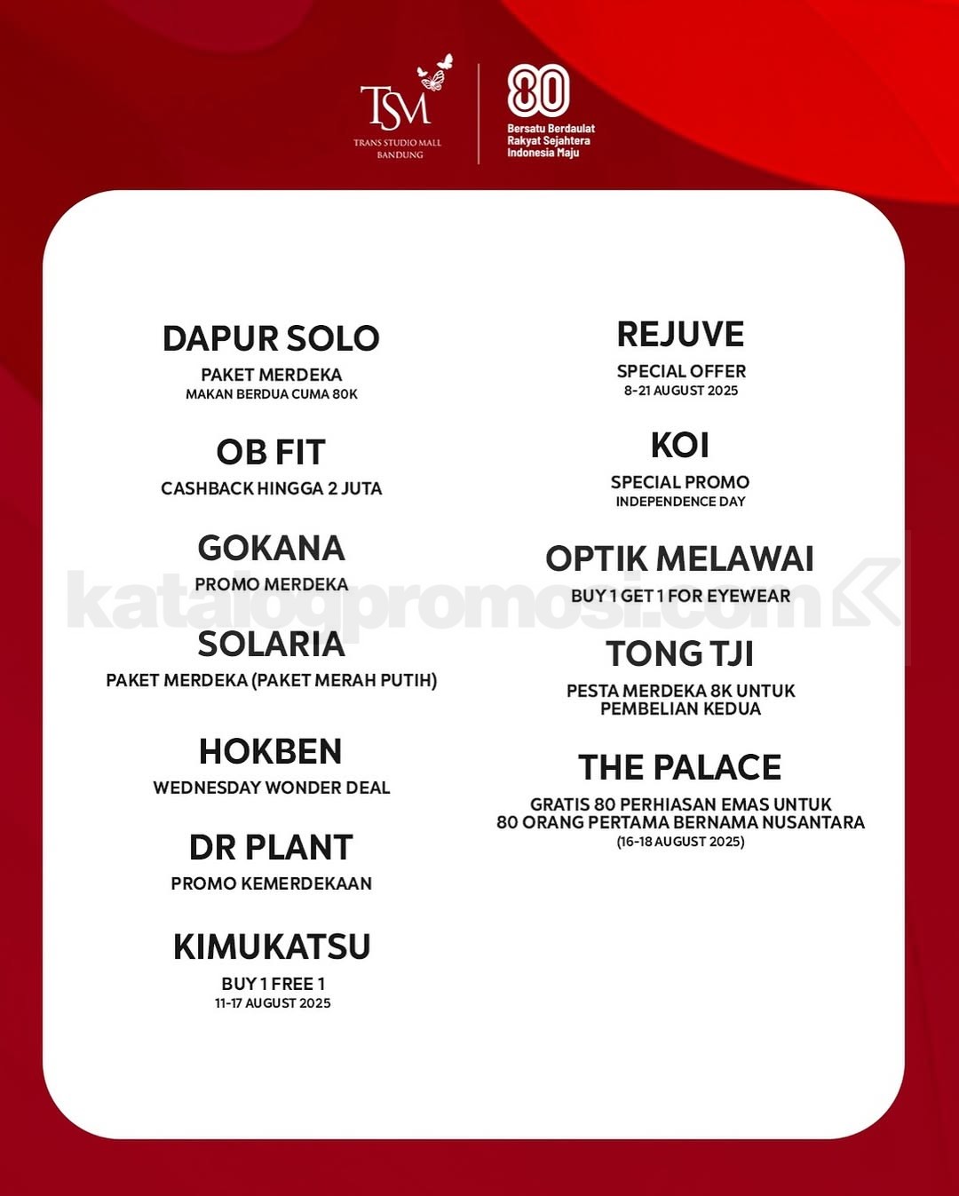 Promo TSM Bandung Indonesia Shopping Festival Diskon hingga 80%