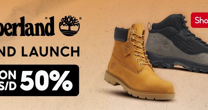 Promo Timberland Grand Launch di Shopee Diskon hingga 50%