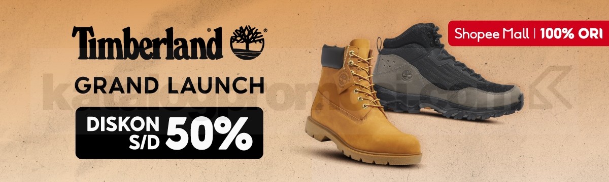 Promo Timberland Grand Launch di Shopee Diskon hingga 50%