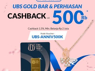 Promo UBS Gold Bar dan Perhiasan di Blibli - Cashback hingga 500K