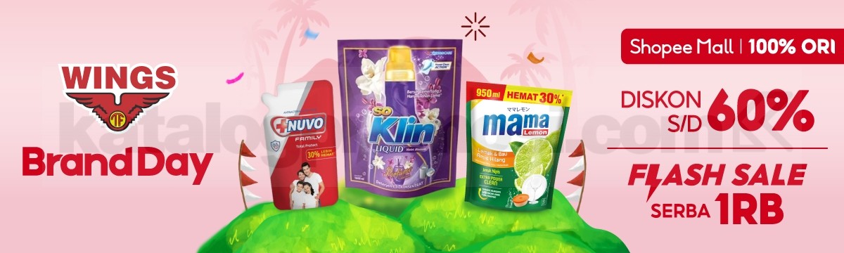 Promo WINGS di Shopee Mall - DISKON HINGGA 60% dan SERBA 1K! 