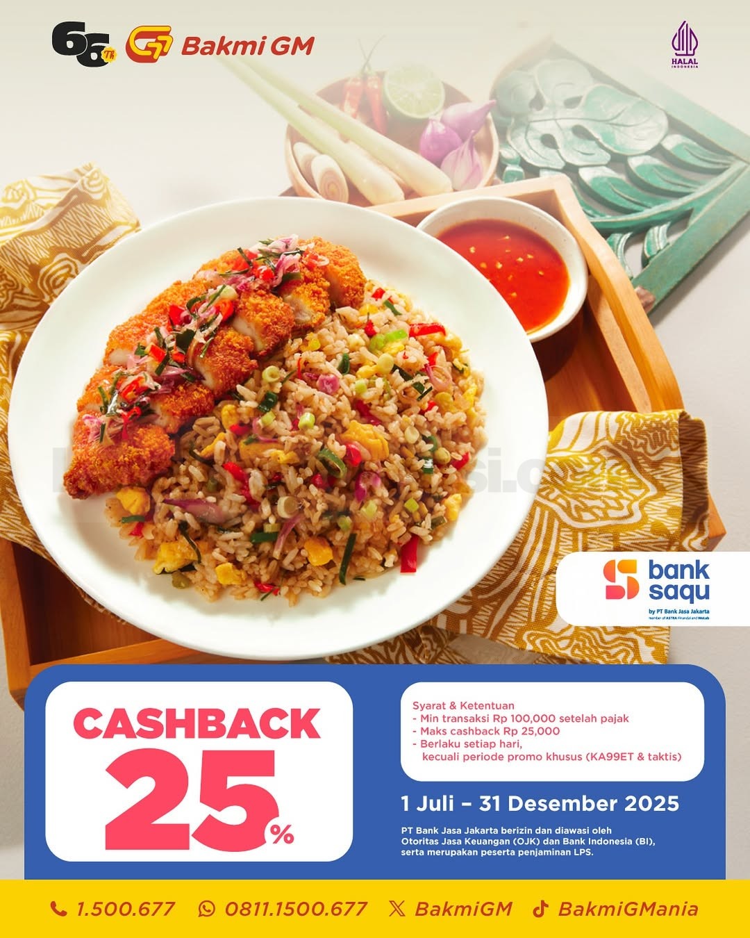 Promo Bakmi GM Cashback 25% pakai Bank Saqu Promo Bakmi GM Cashback 25% pakai Bank Saqu