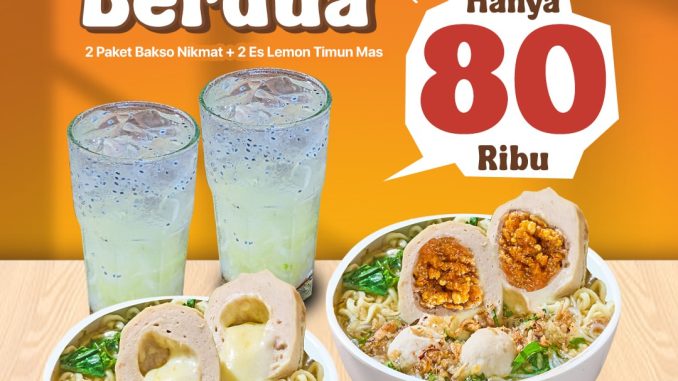 Promo Bakso Boedjangan Paket Kenyang Berdua cuma Rp80Ribu