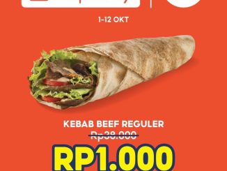 Promo Doner Kebab Harga Spesial Kebab Beef Reguler cuma Rp 1.000 pakai SPayLater