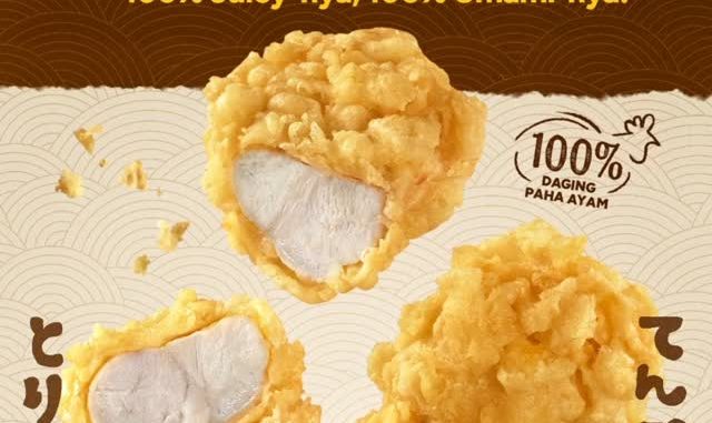 Menu baru Marugame Udon Tori Tempura 100% paha ayam juicy dan umami