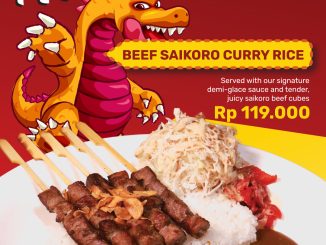 Menu baru Monster Curry Beef Saikoro Curry Rice Rp119.000 dengan juicy saikoro beef dan demi-glace curry sauce
