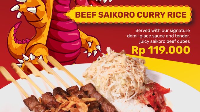 Menu baru Monster Curry Beef Saikoro Curry Rice Rp119.000 dengan juicy saikoro beef dan demi-glace curry sauce