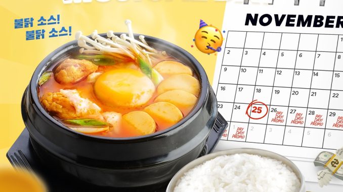 Promo Mujigae Pay Day Sundubu Jigae + Rice Hanya Rp58.000