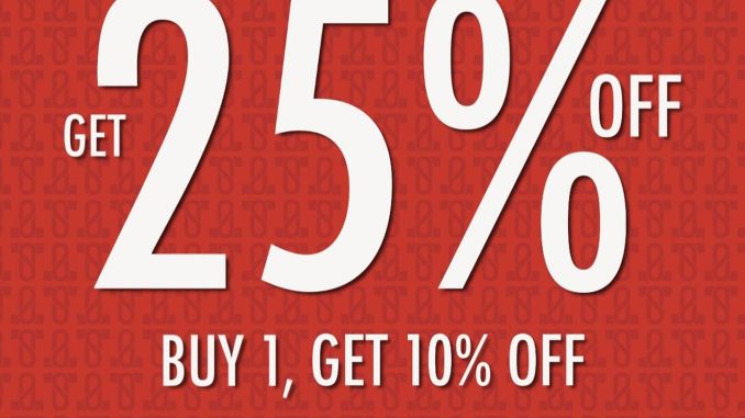 Promo Staccato Buy 2 Or More Get 25%* 1