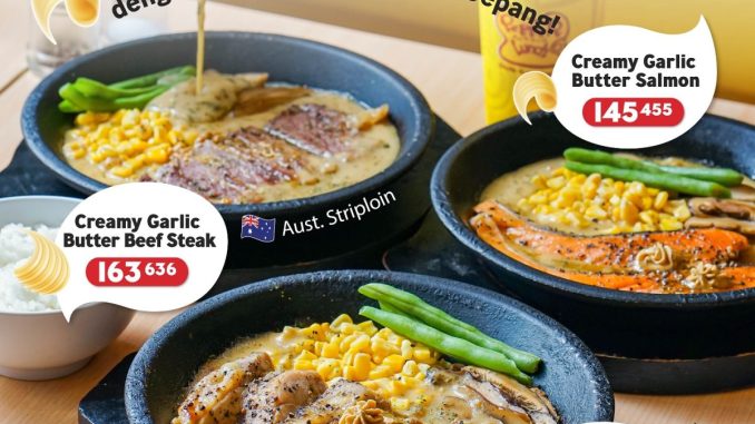 Promo Pepper Lunch New! Creamy Garlic Butter Steak Spesial 1