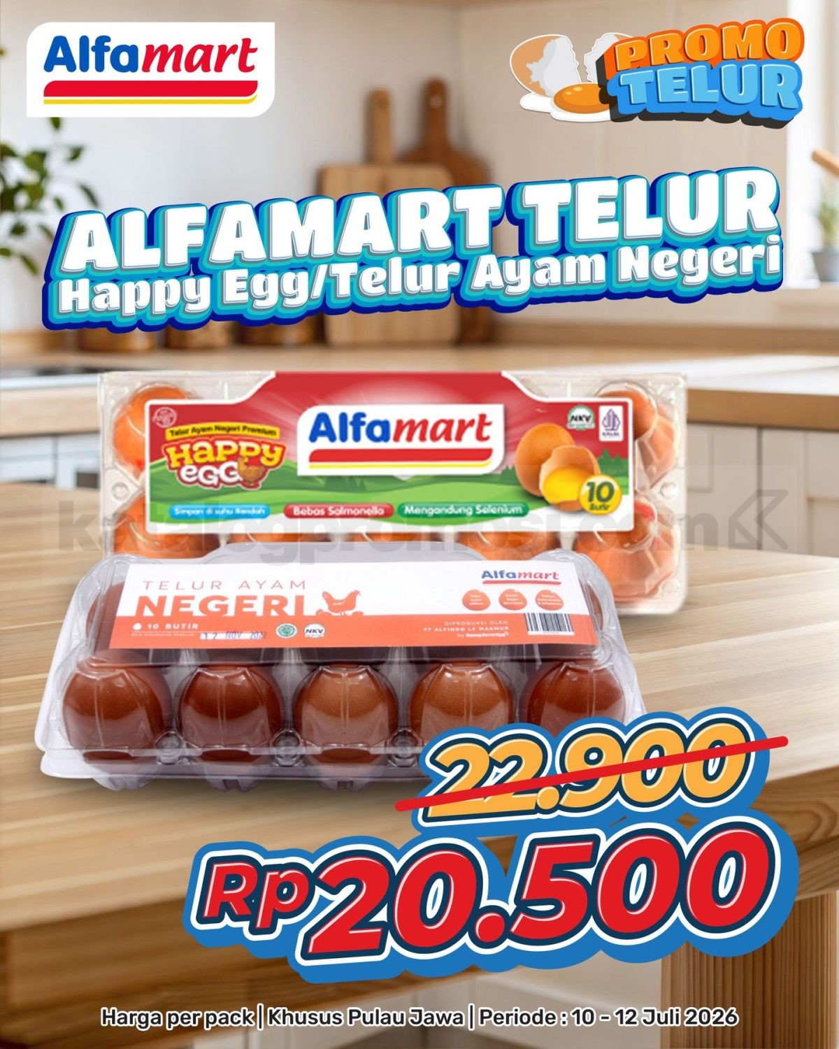 Promo Alfamart Telur Ayam 10 Butir Harga Spesial Rp20.500 Promo Alfamart Telur Ayam 10 Butir Harga Rp20.500 untuk Happy Egg dan Telur Ayam Negeri Alfamart.