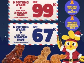 Promo Ayam Kum Kum Festive Season paket hemat mulai Rp. 67.000 dengan 6-9 potong ayam dan 3 saus favorit