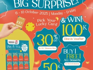 Promo Bakerzin Everyone Gets Big Surprise diskon hingga Rp. 100.000 berlaku 6–10 Oktober 2025 di seluruh outlet Bakerzin.