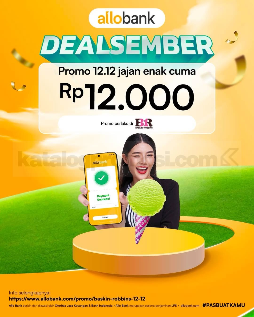 Promo Baskin Robbins Dealsember 12.12 Jajan Enak cuma Rp.12.000 Promo Baskin Robbins Dealsember 12.12 Jajan Enak cuma Rp.12.000 Small Cup atau Cone