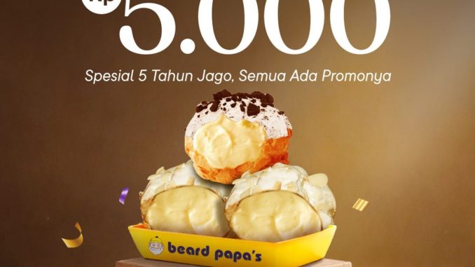 Promo Beard Papa’s Bank Jago Anniversary Puff Rp. 5.000 tebus murah 17 April 2026