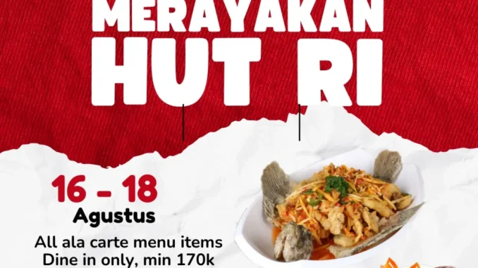 Promo Central Restaurant Kemerdekaan diskon 17% menu ala carte berlaku dine-in 16–18 Agustus 2025
