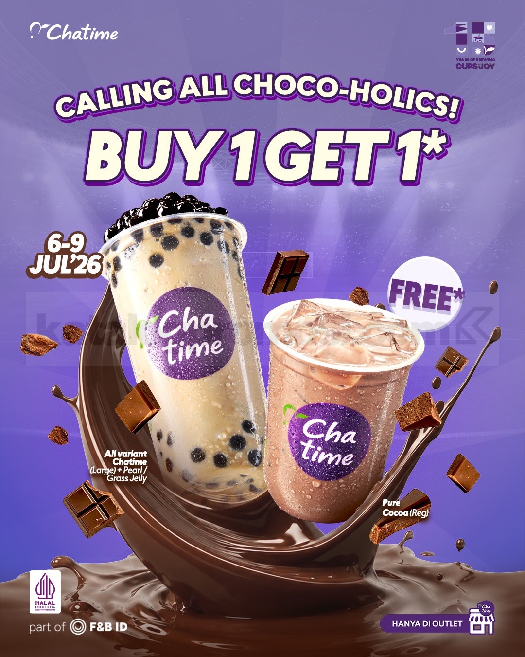 Promo Chatime Buy 1 Get 1 Free Pure Cocoa Promo Chatime Buy 1 Get 1 Free Pure Cocoa 1
