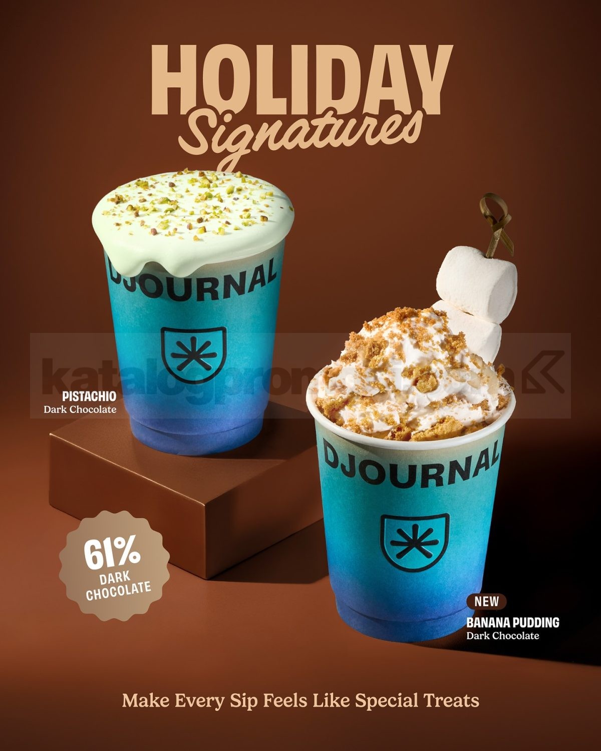 Promo DJOURNAL HOLIDAY SIGNATURE Dark Chocolate Spesial Nikmat Promo DJOURNAL HOLIDAY SIGNATURE Dark Chocolate dengan Pistachio dan Banana Pudding