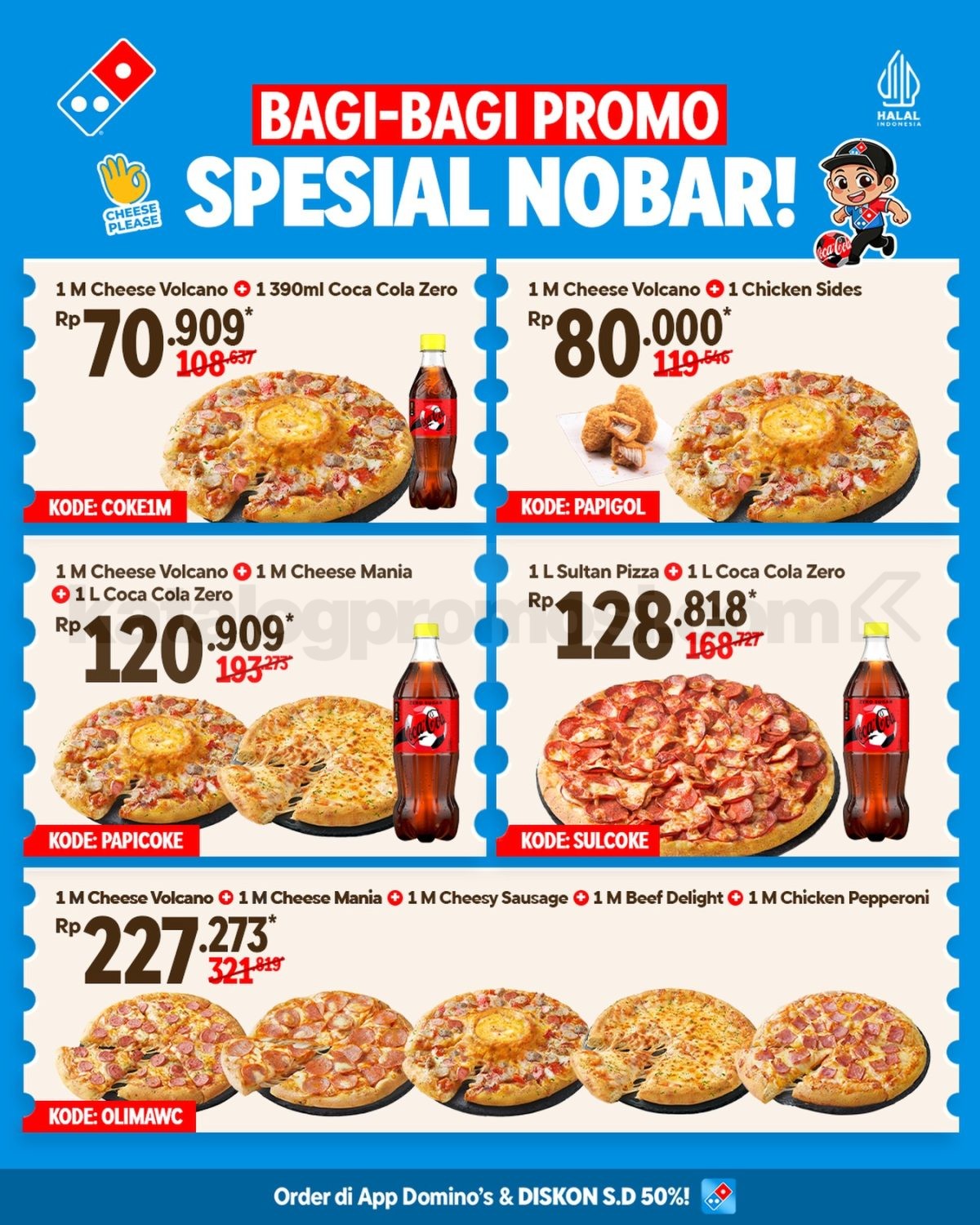 Promo Domino's Pizza Bagi-Bagi Promo Spesial Nobar Final Match Promo Domino's Pizza Bagi-Bagi Promo Spesial Nobar Final Match 18–19 Juli 2026 dengan paket pizza hemat.
