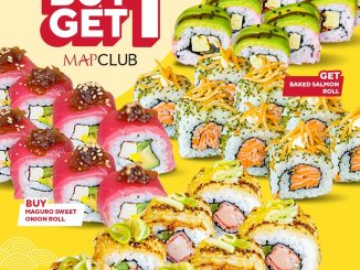 Promo Genki Sushi Payday Buy 1 Get 1 Sushi Roll untuk MAPCLUB Members dengan pairing sushi spesial