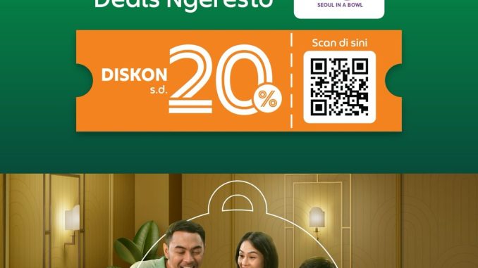 Promo Han Guksu Diskon 20% untuk pembayaran via Grab Dine Out dengan minimal transaksi Rp200.000.