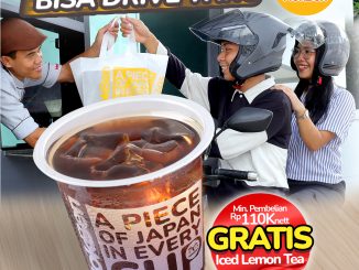 Promo HOKBEN Drive Thru gratis iced lemon tea dengan minimum transaksi Rp. 110.000 nett
