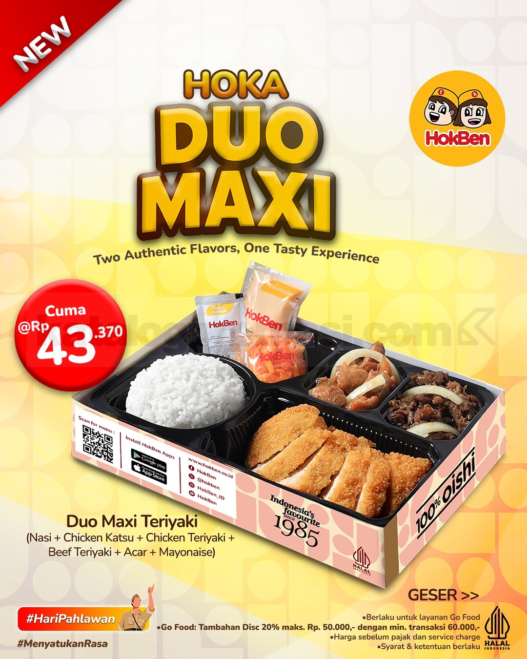Promo HokBen GOFOOD Duo Maxi cuma Rp.43.370 Promo HokBen GOFOOD Duo Maxi cuma Rp.43.370 2