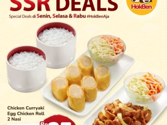 Promo HokBen SSR Deals Menu Favorit mulai Rp. 25.000 paket berdua hemat dengan pilihan menu Chicken Curryaki dan Teriyaki