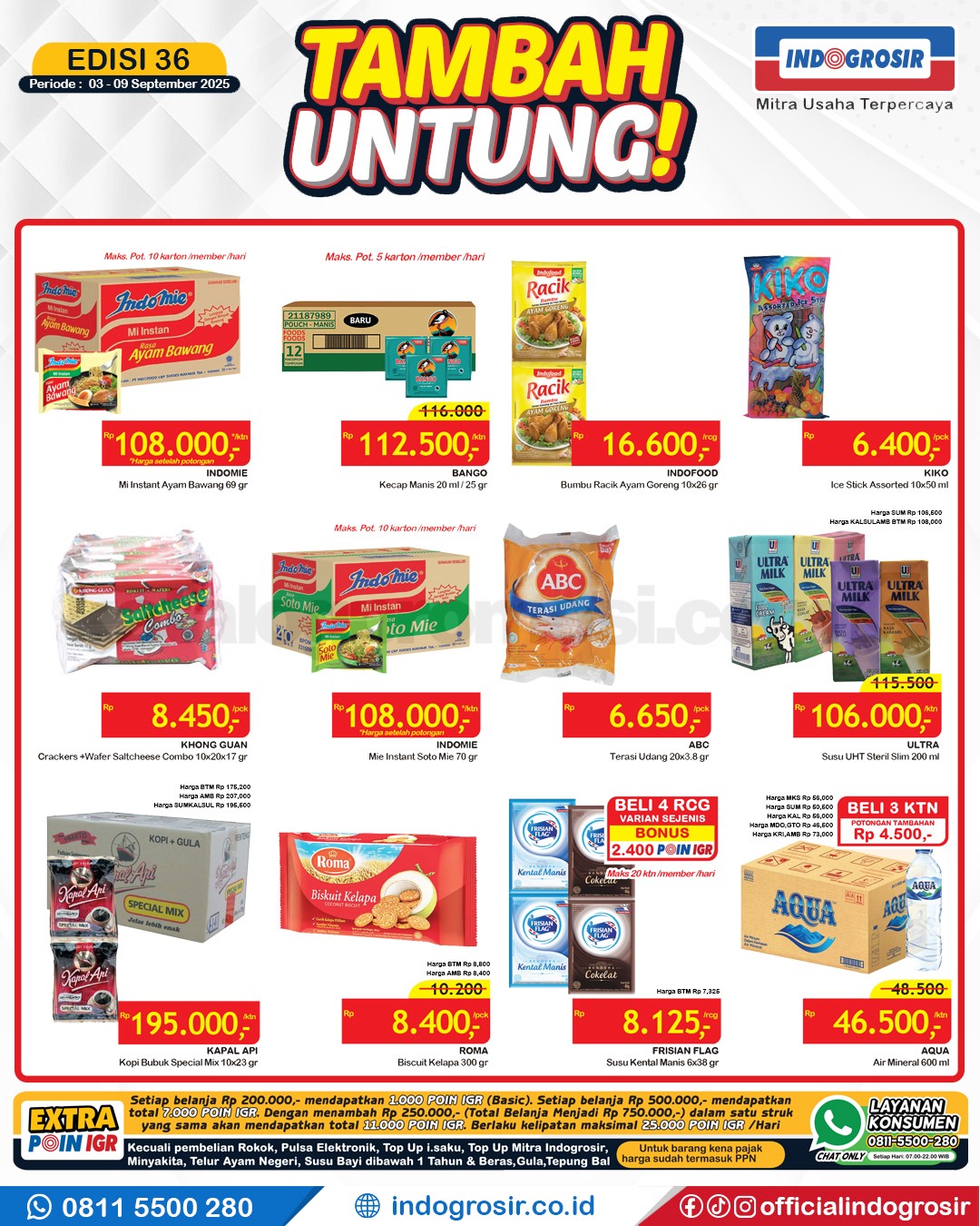 Promo Indogrosir TAMBAH UNTUNG 03-09 September 2025 • SoPasti.Com