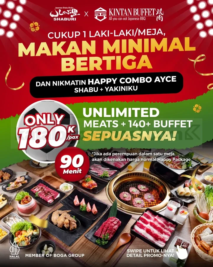 Promo Kintan Buffet Men’s Special Happy Combo Rp. 180.000 Promo Kintan Buffet Men’s Special Happy Combo Rp. 180.000 1