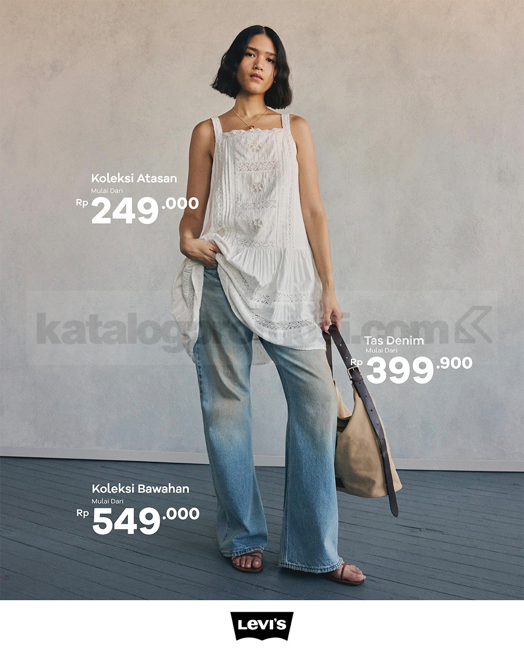 Promo Matahari Dept. Store Koleksi Levi's Mulai Rp. 249.000 Promo Matahari Dept. Store Koleksi Levi's Mulai Rp. 249.000 dengan pilihan atasan, bawahan, dan tas denim Levi's.