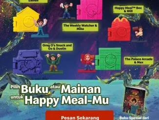 Promo McDonalds Happy Meal Stranger Things koleksi mainan edisi khusus dan Buku Happy Readers