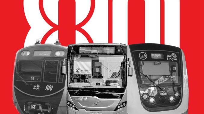 Promo Merdeka naik Transjakarta MRT Jakarta dan LRT Jakarta hanya Rp80