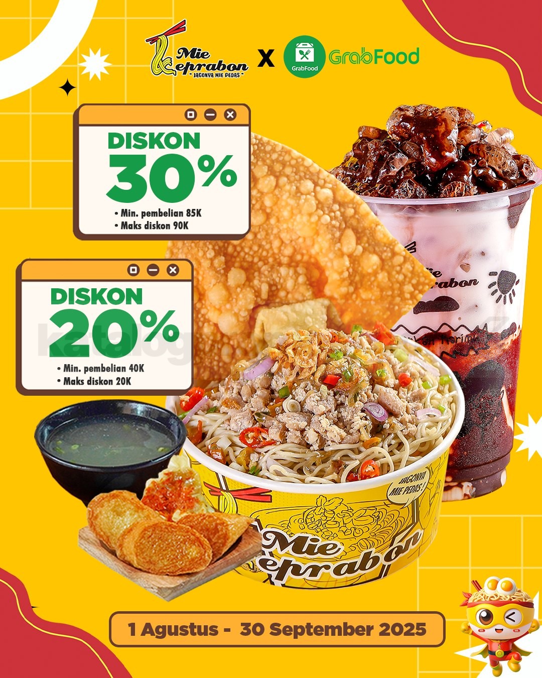 Promo Mie Keprabon GrabFood Diskon hingga 30% Promo Mie Keprabon GrabFood diskon hingga 30% berlaku di seluruh outlet Mie Keprabon