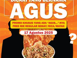 Promo Mie Keprabon gratis untuk nama Agus berlaku 17 Agustus 2025