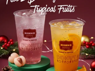Promo Mokko Factory Gratis 2 Minuman Tropical dengan pembelian Donut & Roti