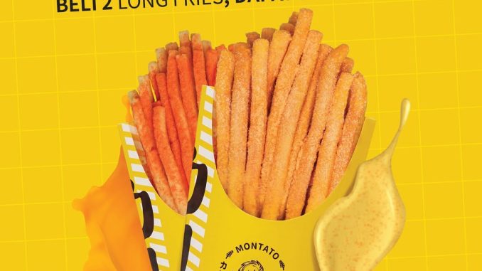 Promo Montato Beli 2 Long Fries Dapat 2 Saus Gratis, berlaku weekdays 10–28 November 2025 di store