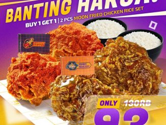 Promo Moon Chicken Banting Harga Hanya Rp. 93 ribuan 2 Pcs Moon Fried Chicken Rice Set via GoFood