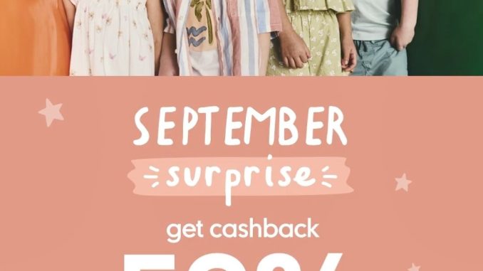 Promo Mothercare September Surprise Cashback 50% 1
