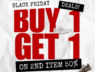 Promo New Balance Black Friday Buy 1 Get 1 50% Off item kedua, berlaku 28 Nov – 1 Des 2025