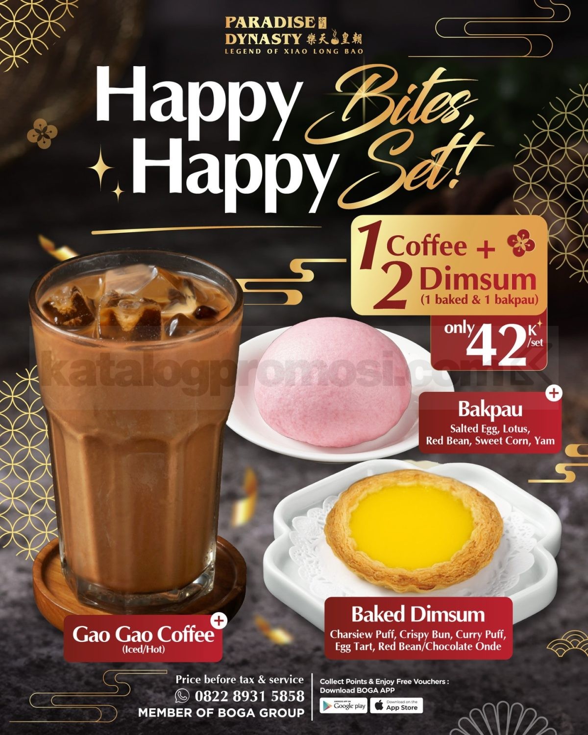 Promo Paradise Dynasty Happy Bites Set Coffee & Dimsum Rp. 42.000 Promo Paradise Dynasty Happy Bites Set Coffee & Dimsum Rp. 42.000 dengan 1 coffee dan 2 dimsum