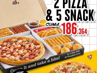 Promo PHD Weekend Big Box + Favourite Pizza Mulai Rp.186.364 dengan paket lengkap Big Box + 1 Regular Favourite Pizza