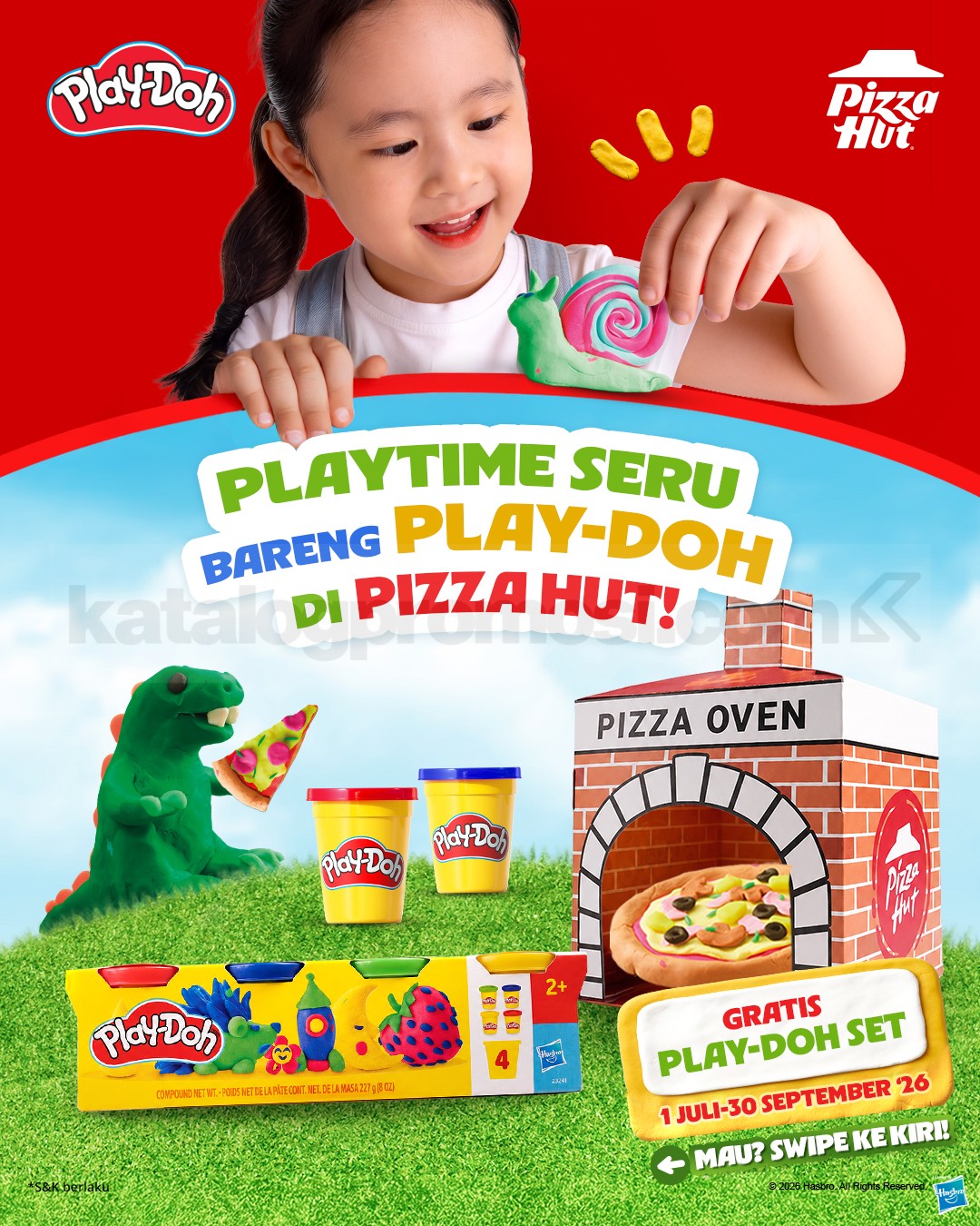 Promo Pizza Hut x Play-Doh Dapat Play-Doh Set Gratis Promo Pizza Hut x Play-Doh Dapat Play-Doh Set Gratis untuk paket keluarga dan anak