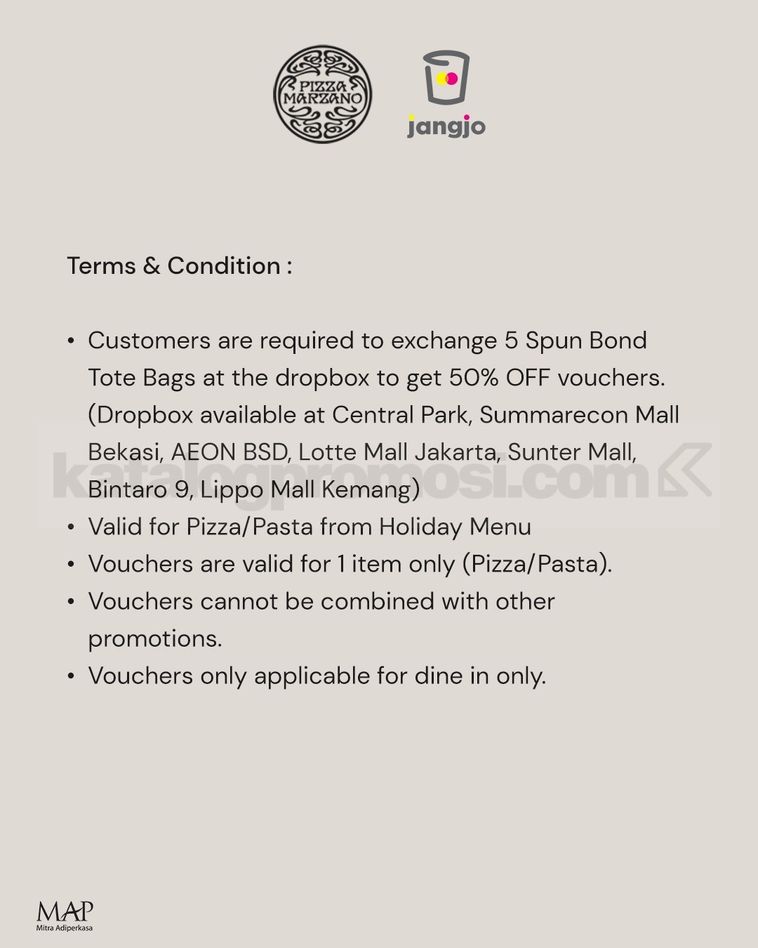 Promo Pizza Marzano Totes for Treats Diskon 50% Promo Pizza Marzano Totes for Treats Diskon 50% 1